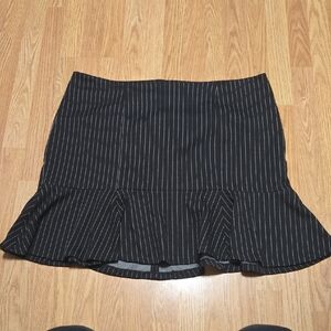Lane Bryant Black and White Striped Skirt